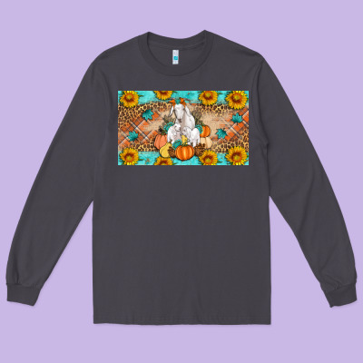 Goat Family Fall Pumpkins Long Sleeve Tee Designed By Artiststas