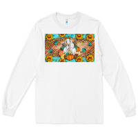 White Goat Family Fall Pumpkins Long Sleeve Tee - Artiststas
