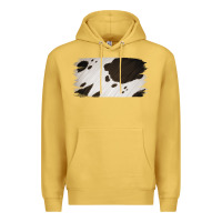 Antique Gold Cowhide Black and White Brush Strokes Background Premium Hoodie - Jasminsmagicworld