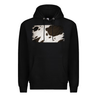 Black Cowhide Black and White Brush Strokes Background Premium Hoodie - Jasminsmagicworld
