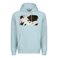 Blue Mist Cowhide Black and White Brush Strokes Background Premium Hoodie - Jasminsmagicworld