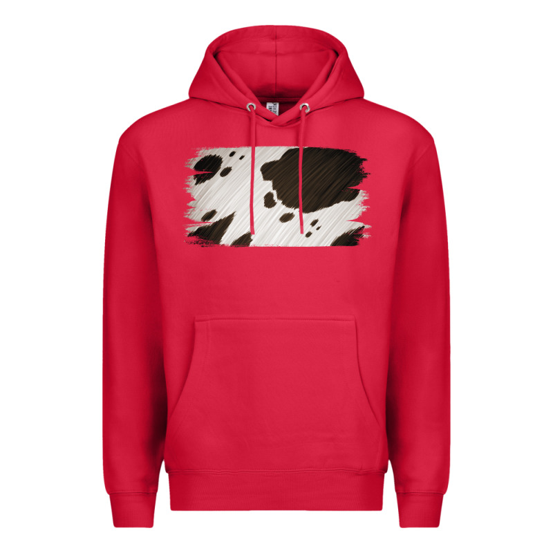 Cowhide Black And White Brush Strokes Background Premium Hoodie by Jasminsmagicworld | Teevron