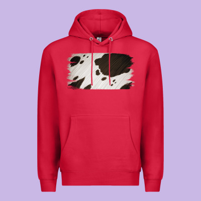 Cowhide Black And White Brush Strokes Background Premium Hoodie Designed By Jasminsmagicworld