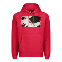Cardinal Cowhide Black and White Brush Strokes Background Premium Hoodie - Jasminsmagicworld