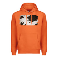 Carrot Cowhide Black and White Brush Strokes Background Premium Hoodie - Jasminsmagicworld