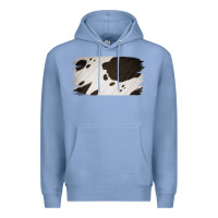Colony Blue Cowhide Black and White Brush Strokes Background Premium Hoodie - Jasminsmagicworld