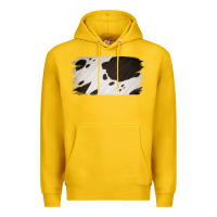 Lemon Cowhide Black and White Brush Strokes Background Premium Hoodie - Jasminsmagicworld