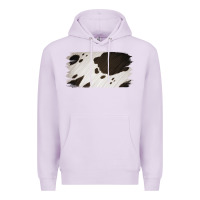 Lilac Cowhide Black and White Brush Strokes Background Premium Hoodie - Jasminsmagicworld