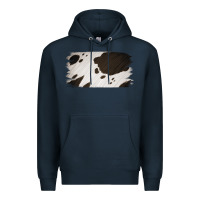 Navy Cowhide Black and White Brush Strokes Background Premium Hoodie - Jasminsmagicworld