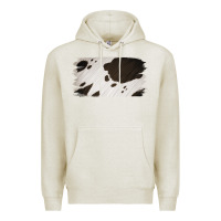 Oatmeal Heather Cowhide Black and White Brush Strokes Background Premium Hoodie - Jasminsmagicworld