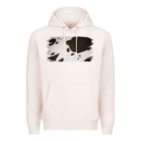 Pale Pink Cowhide Black and White Brush Strokes Background Premium Hoodie - Jasminsmagicworld