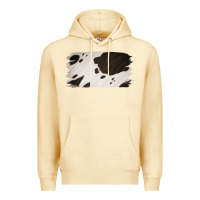 Pina Colada Cowhide Black and White Brush Strokes Background Premium Hoodie - Jasminsmagicworld