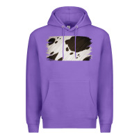 Purple Cowhide Black and White Brush Strokes Background Premium Hoodie - Jasminsmagicworld