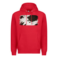 Red Cowhide Black and White Brush Strokes Background Premium Hoodie - Jasminsmagicworld