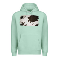 Seafoam Cowhide Black and White Brush Strokes Background Premium Hoodie - Jasminsmagicworld