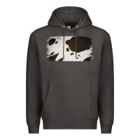 Smoke Cowhide Black and White Brush Strokes Background Premium Hoodie - Jasminsmagicworld
