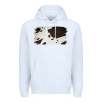 White Cowhide Black and White Brush Strokes Background Premium Hoodie - Jasminsmagicworld
