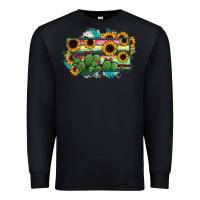 Black Montana Map Sunflower Cactus Serape Premium Sweatshirt - RanaPortraitStore