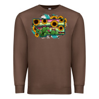 Chestnut Montana Map Sunflower Cactus Serape Premium Sweatshirt - RanaPortraitStore