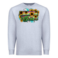 Heather Grey Montana Map Sunflower Cactus Serape Premium Sweatshirt - RanaPortraitStore