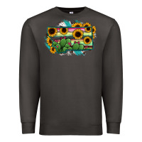 Smoke Montana Map Sunflower Cactus Serape Premium Sweatshirt - RanaPortraitStore