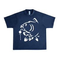 Navy carp fishing Urban Heavy Tee - artisFamous
