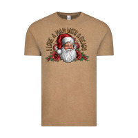 Vintage Coffee i love a man with a bearo Vintage Tee - CowhideDigitalArt
