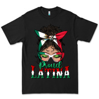 Black proud latina messy bun mama Premium Tee - BundleAndBundleShop