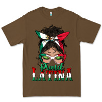 Cacao proud latina messy bun mama Premium Tee - BundleAndBundleShop
