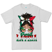 Dove Grey proud latina messy bun mama Premium Tee - BundleAndBundleShop