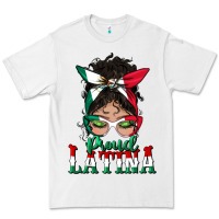 White proud latina messy bun mama Premium Tee - BundleAndBundleShop