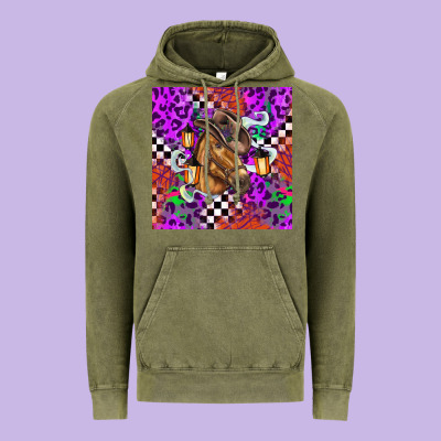 Halloween Horse Vintage Hoodie Designed By Barkaloodesign