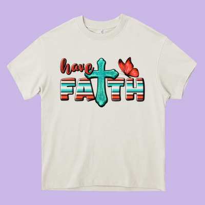 Have Faith Heavy Core Tee Designed By Bundleandbundleshop