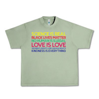 Oil Green Anti Trump Science is Real Black Lives Matter T shirt Urban Heavy Tee - artisFamous
