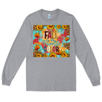 Heather Grey Fall is my favorite color tumbler Long Sleeve Tee - Artiststas