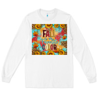 White Fall is my favorite color tumbler Long Sleeve Tee - Artiststas