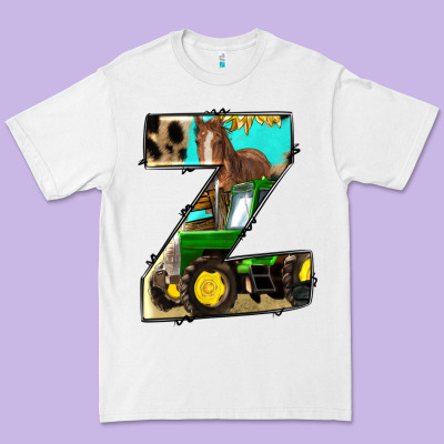 Farm Life Alphabet Lowercase Letters Z Premium Tee Designed By Bundleandbundleshop