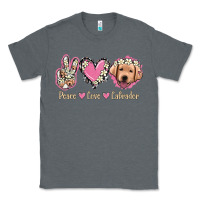 Charcoal Heather Peace Love Labrador Classic Tee - Jasminsmagicworld