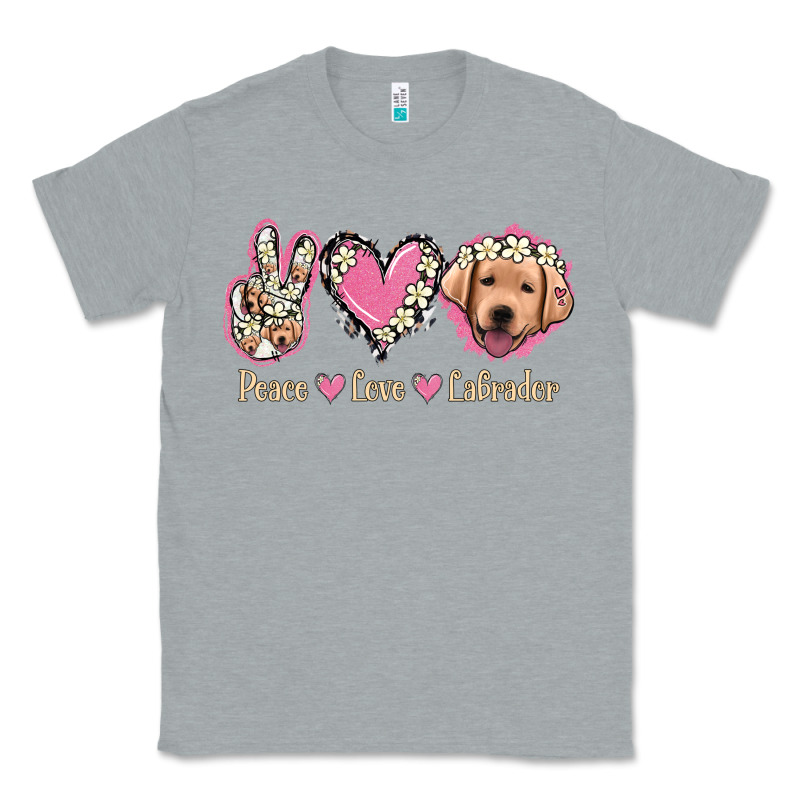 Peace Love Labrador Classic Tee by Jasminsmagicworld | Teevron