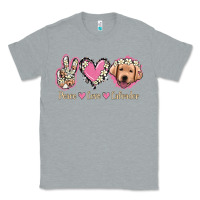 Heather Grey Peace Love Labrador Classic Tee - Jasminsmagicworld