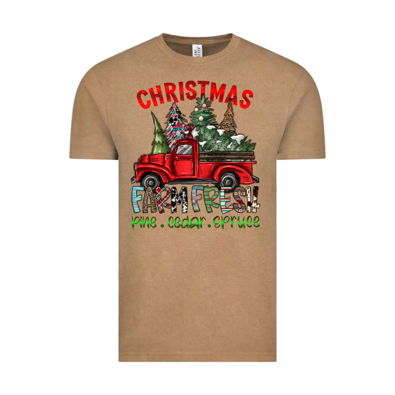 Christmas Farm Fresh Vintage Tee by CowhideDigitalArt | Teevron