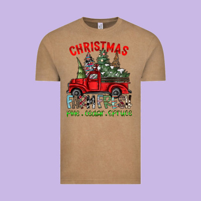 Christmas Farm Fresh Vintage Tee Designed By Cowhidedigitalart