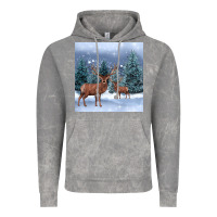 Cloud Rock winter deer Vintage Hoodie - BarkalooDesign