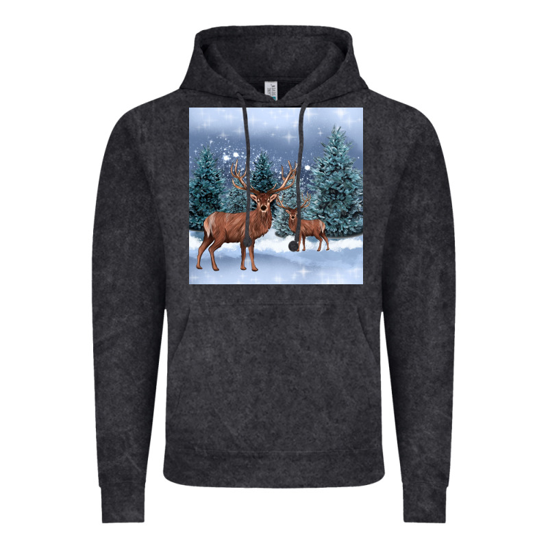 Winter Deer Vintage Hoodie by BarkalooDesign | Teevron
