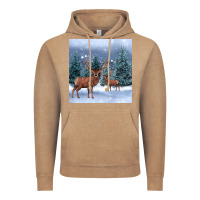 Vintage Coffee winter deer Vintage Hoodie - BarkalooDesign