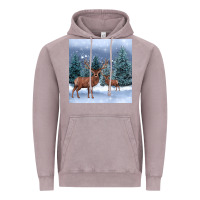 Vintage Zinc winter deer Vintage Hoodie - BarkalooDesign