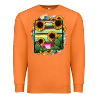 New Mexico Map Sunflower Cactus Serape Premium Sweatshirt | Teevron