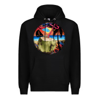 Black coconut drink colorful leopard Premium Hoodie - BarkalooDesign