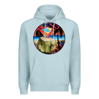 Blue Mist coconut drink colorful leopard Premium Hoodie - BarkalooDesign