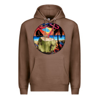 Chestnut coconut drink colorful leopard Premium Hoodie - BarkalooDesign